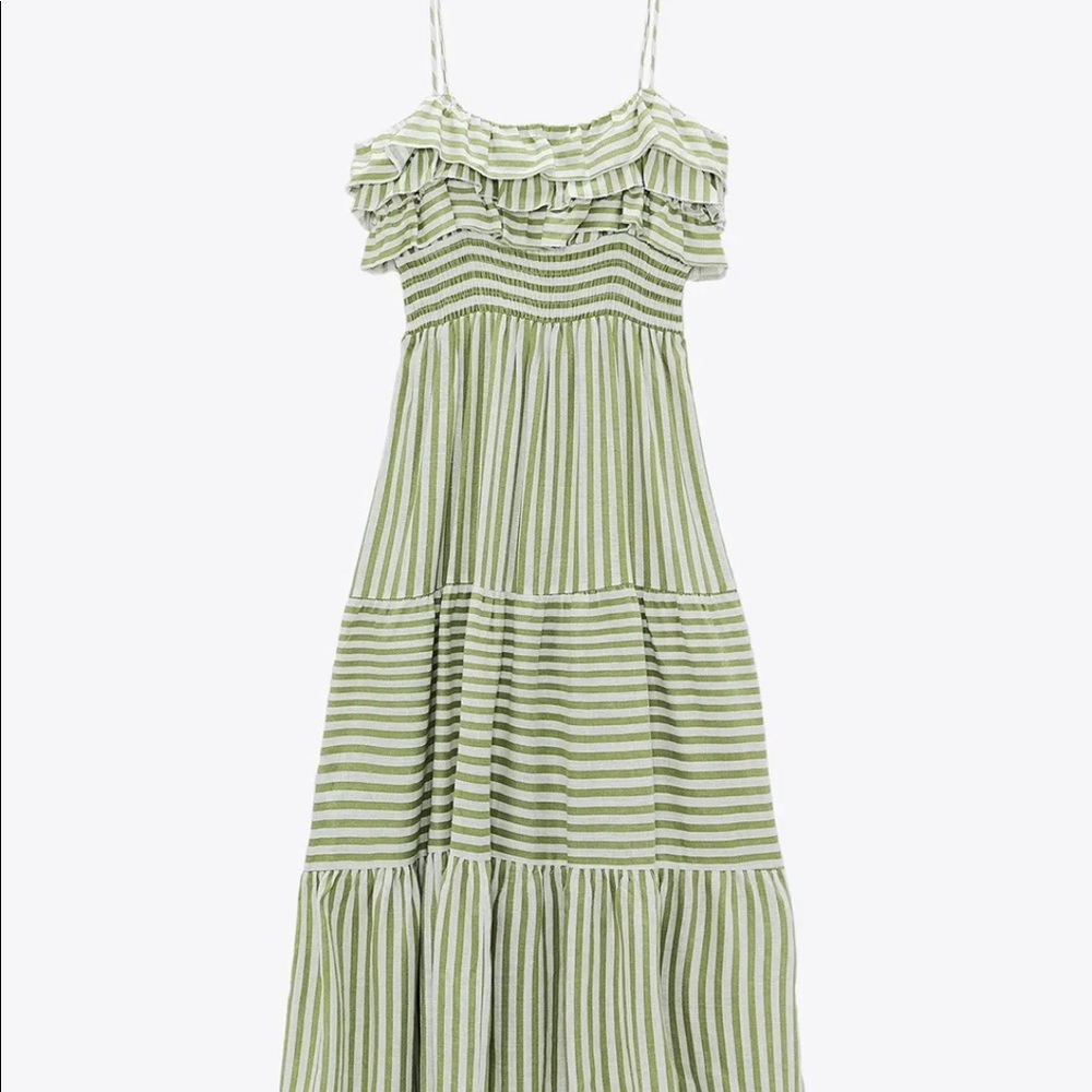 Zara striped midi dress - Picture 3 of 8